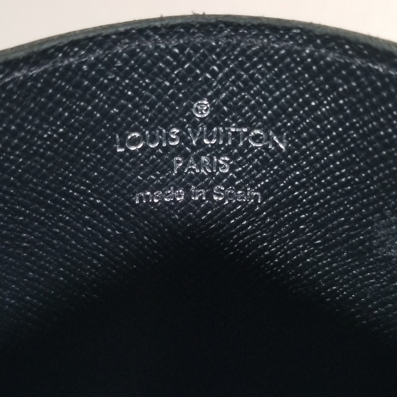 Louis Vuitton Card Case Silver Platinum Black Epi Leather Holder Wallet Rare - Picture 4 of 11